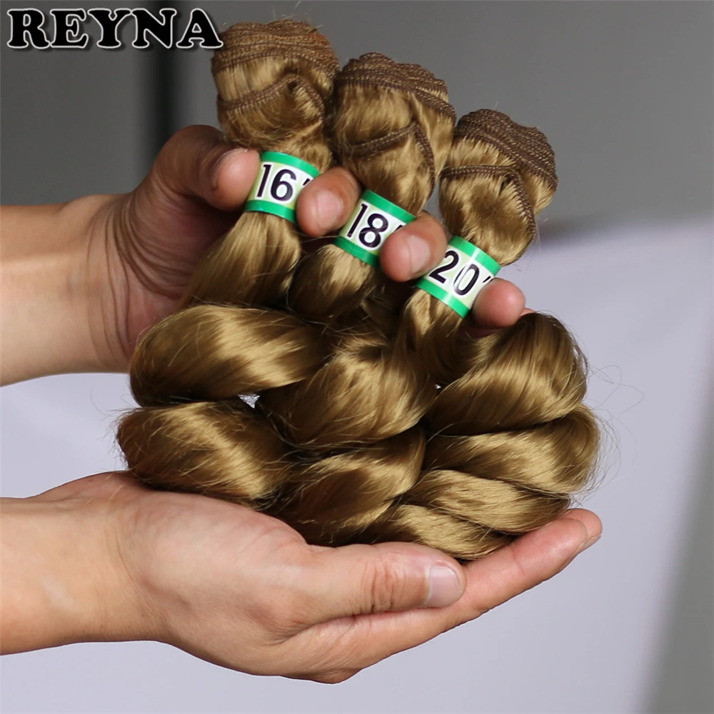 REYNA Цвет#613 3 шт один лот синтетические волосы удлиняющие волнистые пучки для женщин
