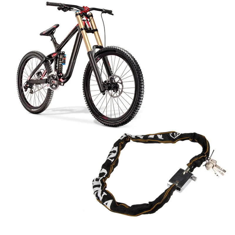 

Heavy Duty Motorcycle Bicycle Bike Scooter Chain Pad Lock 3 keys Anti-theft