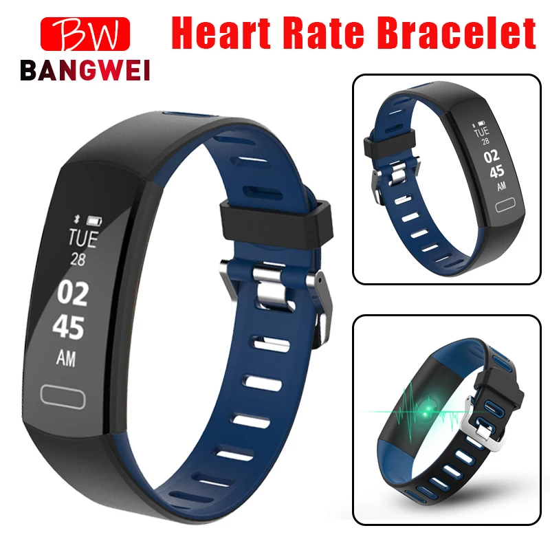 BANGWEI Smart watch women men Sport watch Heart rate monitor Long standby fitness tracker IP67 waterproof watch for Android iOS