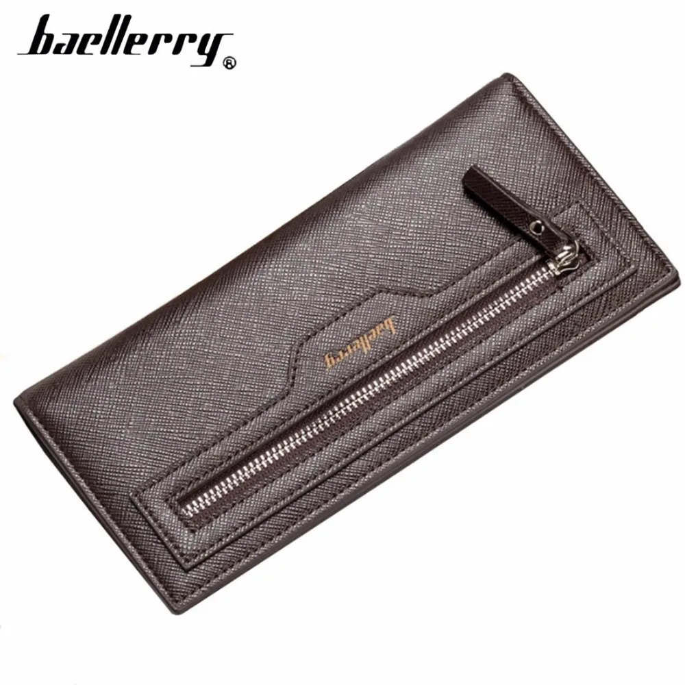Baellerry мужские длинные тонкие кошельки однотонный повседневный мужской кошелек