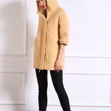 Azzimia модная свободная одежда осень г. женские с капюшоном пуховая куртка хорошего качества Лидер продаж мягкие и удобные