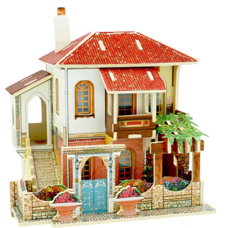  DIY Wooden House Furniture Handcraft Miniature Box Creative Gift Toy 3D Puzzle Wear-resistant Creative C0418#30                04