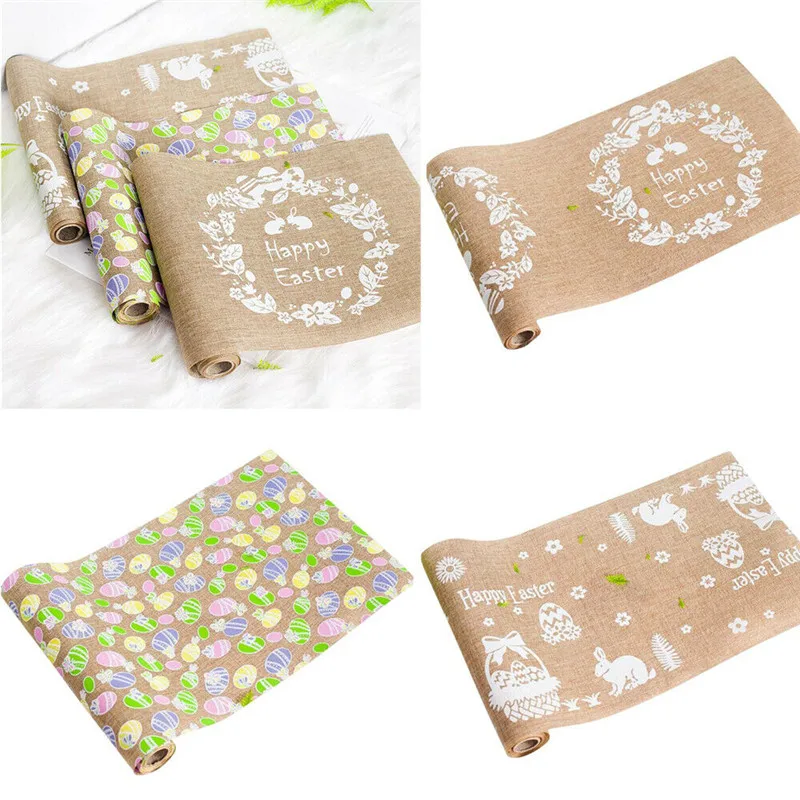 Easter Table Flag Floral Print Cotton Line Rabbit Pattern Tasseled EdgeTablecloth Practical Home Decor Accessory Creative | Дом и сад