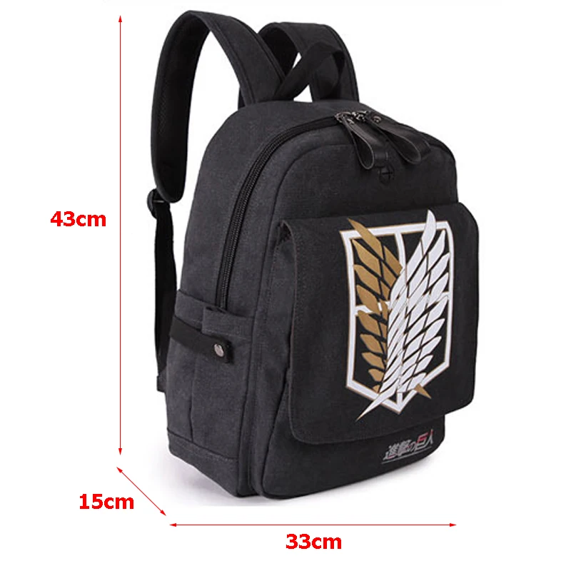 Attack on Titan Backpack Men Women Canvas Japan Anime Printing School Bag for Teenagers Travel Bags Mochila Galaxia BP0153 (16)