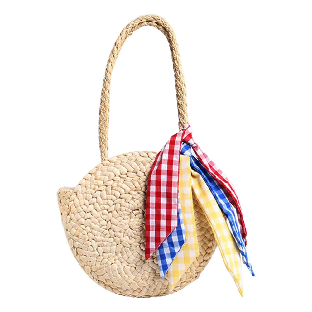 

Women Straw Weave Handbag Shoulder Bag Summer Beach Travel Girl Casual Bags Best Sale-WT
