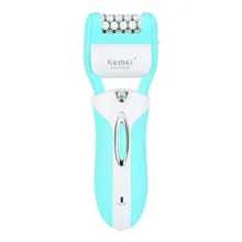 Kemei KM-6198B 3 в 1 Эпилятор бритва Dead удаление натоптышей перезаряжаемые женщин