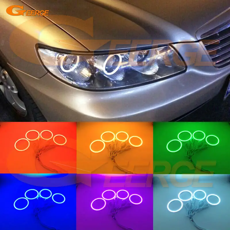 For Hyundai azera 2006 2007 2008 2009 2010 Excellent Angel Eyes Multi-Color Ultra bright RGB LED Angel Eyes kit Halo Rings for hyundai azera 2006 2007 2008 2009 2010 excellent angel eyes multi color ultra bright rgb led angel eyes kit halo rings