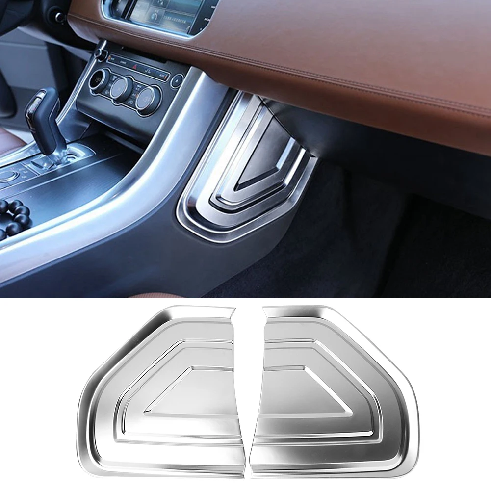 Us 28 04 15 Off Car Center Console Both Side Panel Decoration Cover Trim Silver Color 2pcs For Land Rover Range Rover Sport 14 19 In Interior