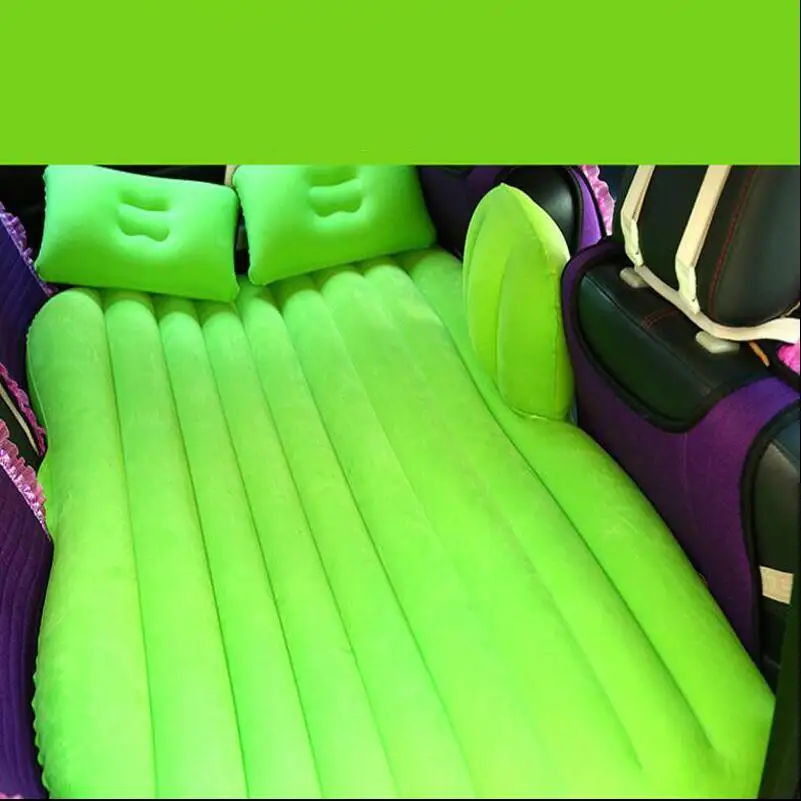 Автомобильные путешествия надувной матрас воздуха кровать подушки кемпинг открытый универсальный автомобиль Расширенный воздуха диван с двумя воздушные подушки - Название цвета: Зеленый