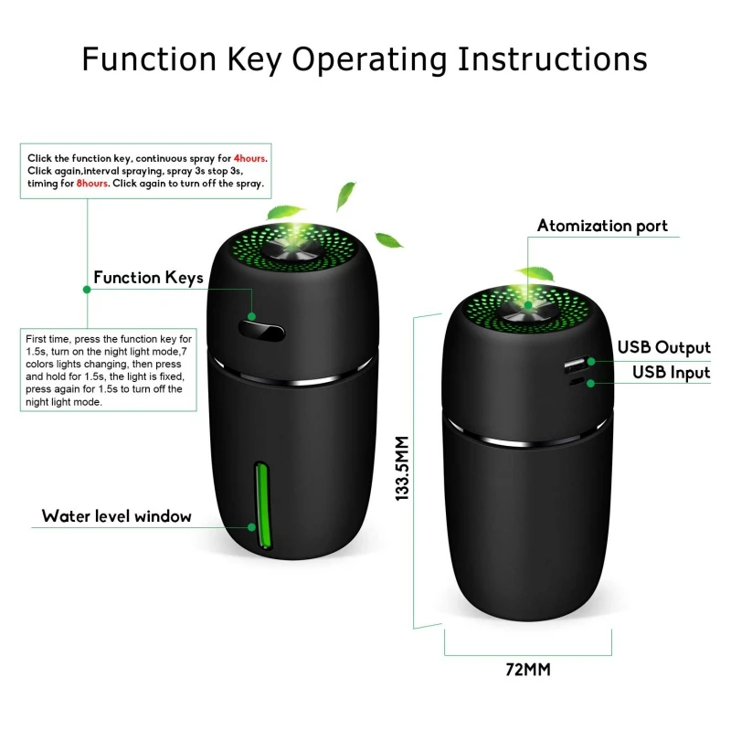 Новейший мини-увлажнитель для автомобиля, домашний бесшумный Настольный портативный usb-увлажнитель для очистки воздуха