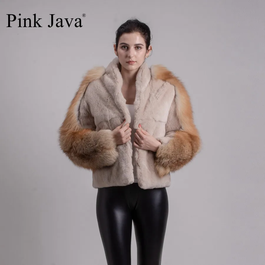 Розовый Java QC8093 Бесплатная доставка Новинка 2017 модные меховые куртки с