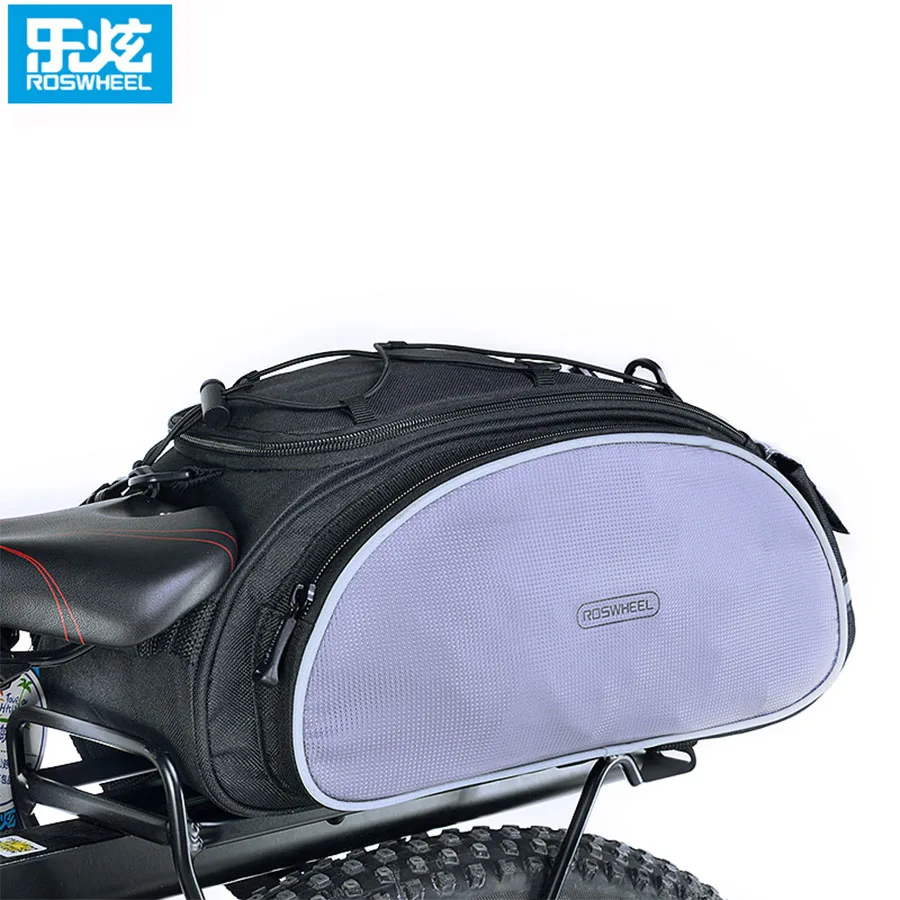 

ROSWHEEL 13L Bicycle Carrier Bag Bike Luggage bags Rack Trunk bag Back Seat Shelf Pouch Cycling Handbag Shoulder bag