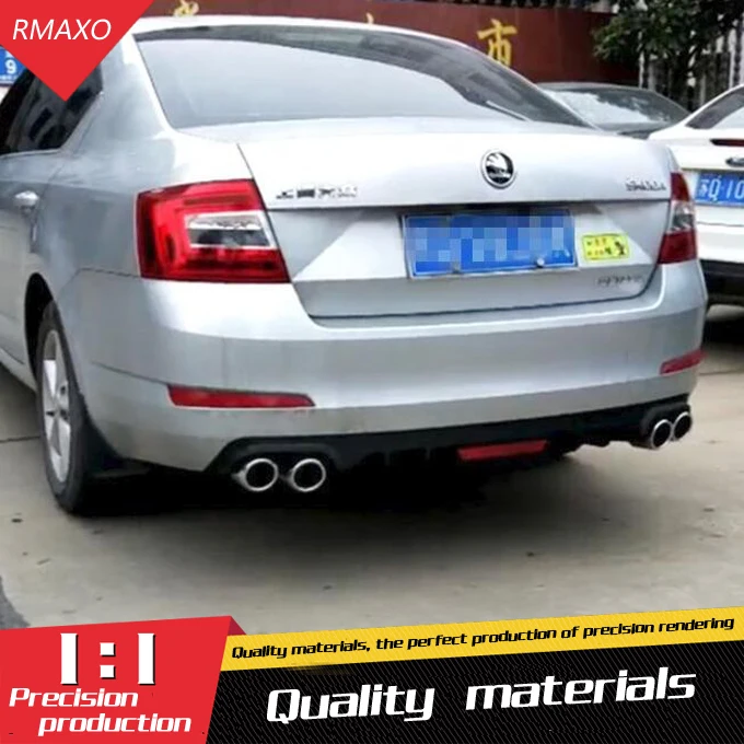 

For Octavia Rear spoiler ABS Rear Bumper Diffuser Bumpers Protector For Skoda Octavia Body kit bumper rear lip rear spoiler 2017