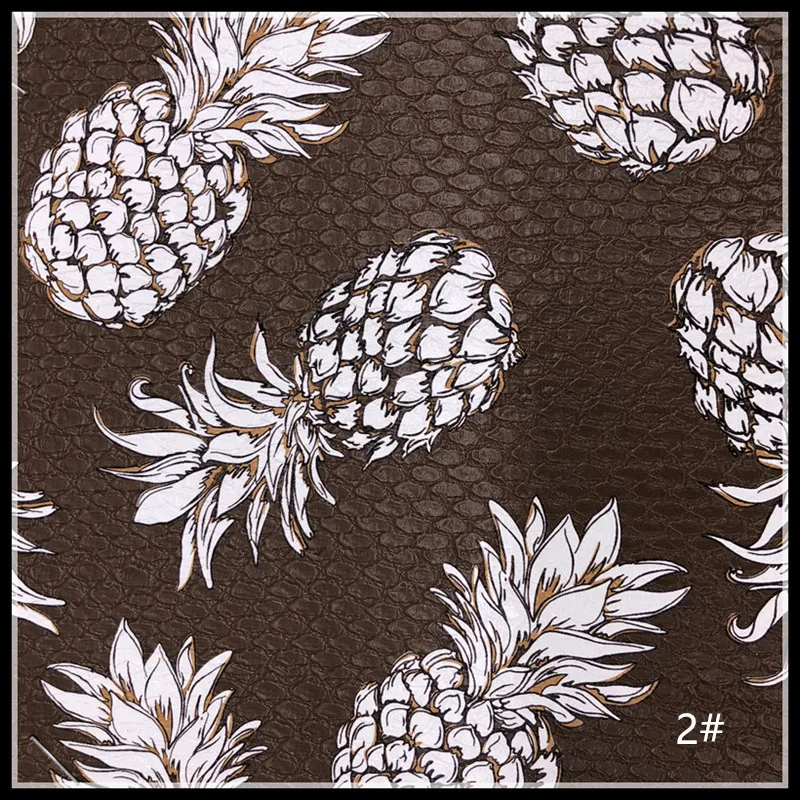 (DM7045) Pineapple Printed PVC Faux Leatherin Synthetic Leather from Home & Garden on