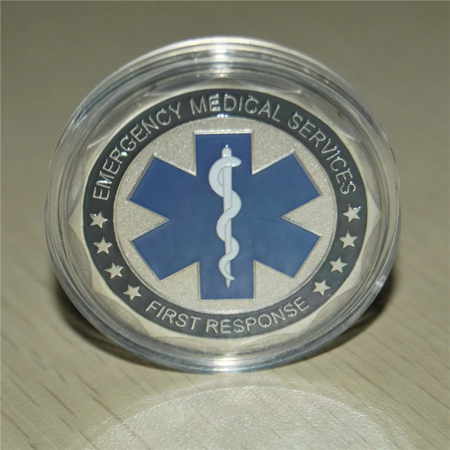 

Emergency Medical Services - EMS Challenge Coin, Star of Life Paramedic Medical Rescue Challenge Coin, DHL free shipping, 50pcs