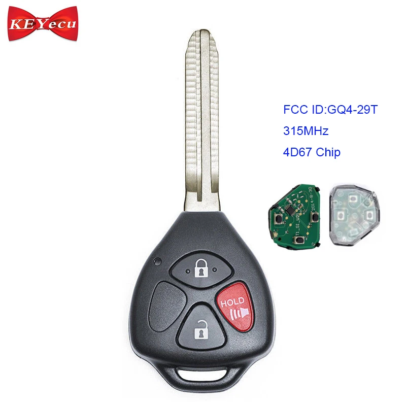 KEYECU for Toyota Pontiac Vibe Matrix 2009 2010 Remote Control Car Key