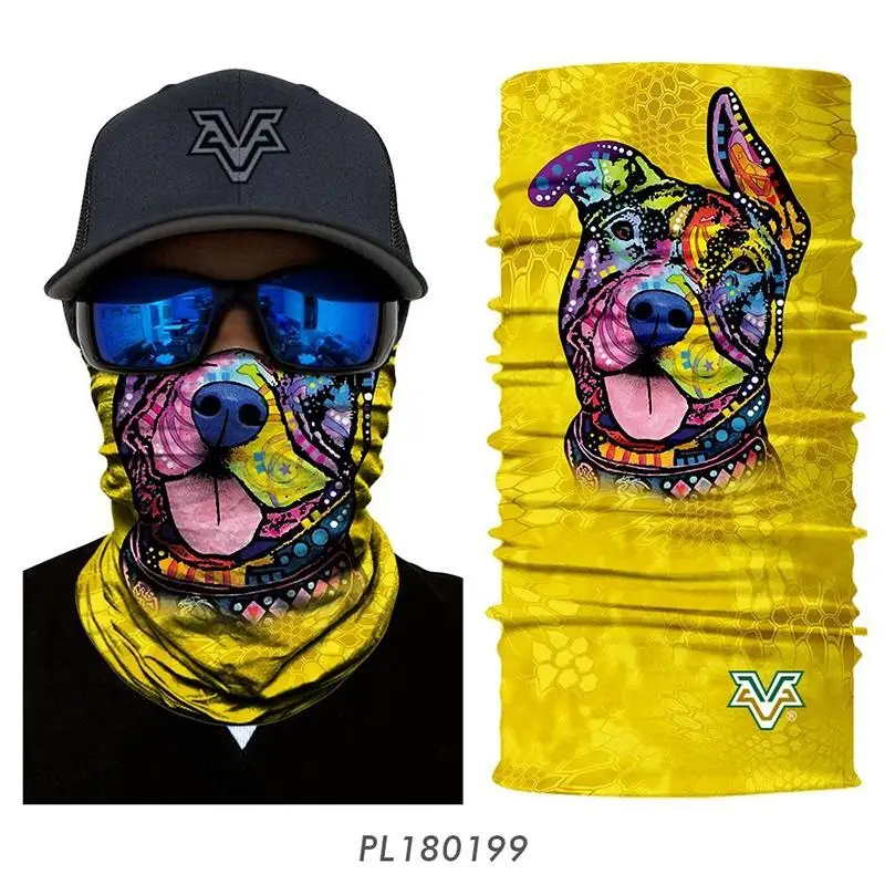 3D бесшовная повязка на голову в анималистическом стиле, шейный платок, маска для лица Kryptek, бесшовная бандана для собак, кошек, велосипедная повязка на голову - Цвет: PL180199