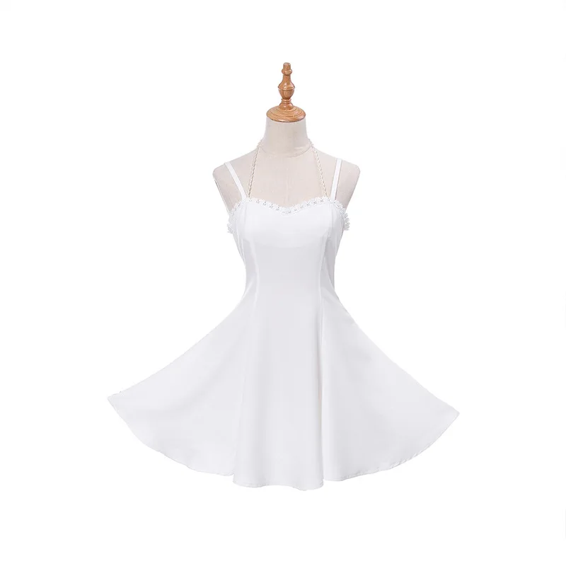 

Re:Life In A Different World From Zero Cosplay Re Zero Ram Rem White Dress Cosplay Costume Anime Halloween Party Costume
