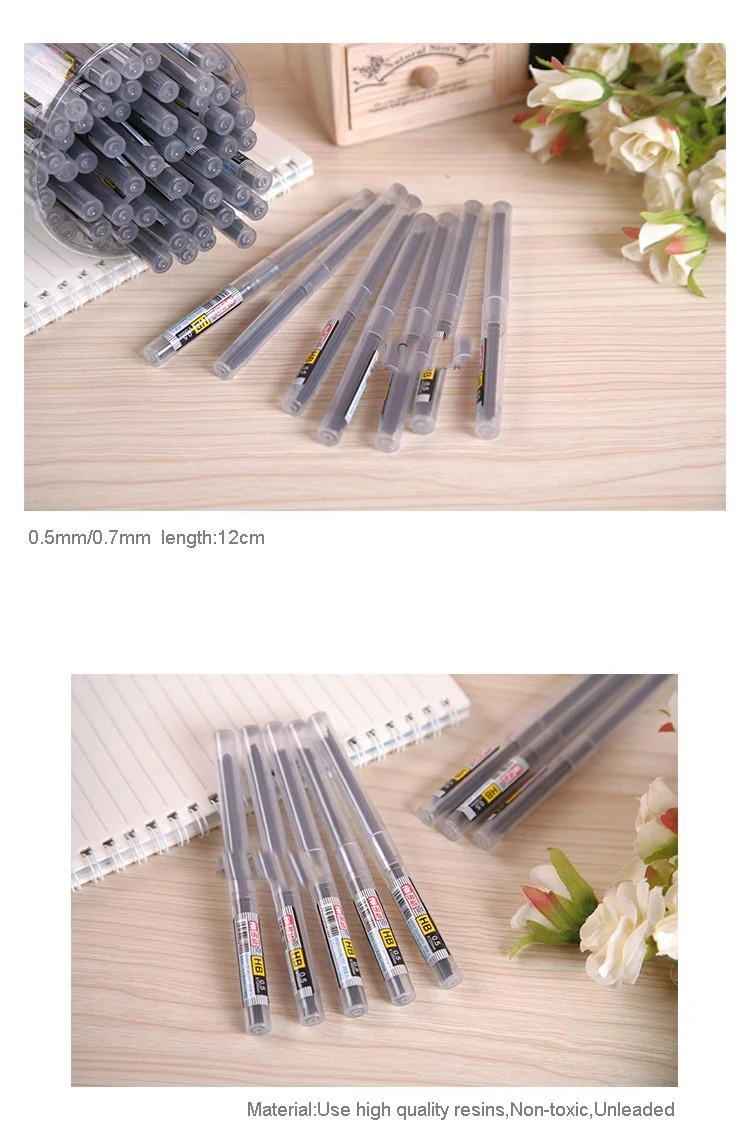 20 шт./лот механические карандаши для заправки 0,5 мм 0,7 мм(HB 2B) канцелярские принадлежности для офиса и школы