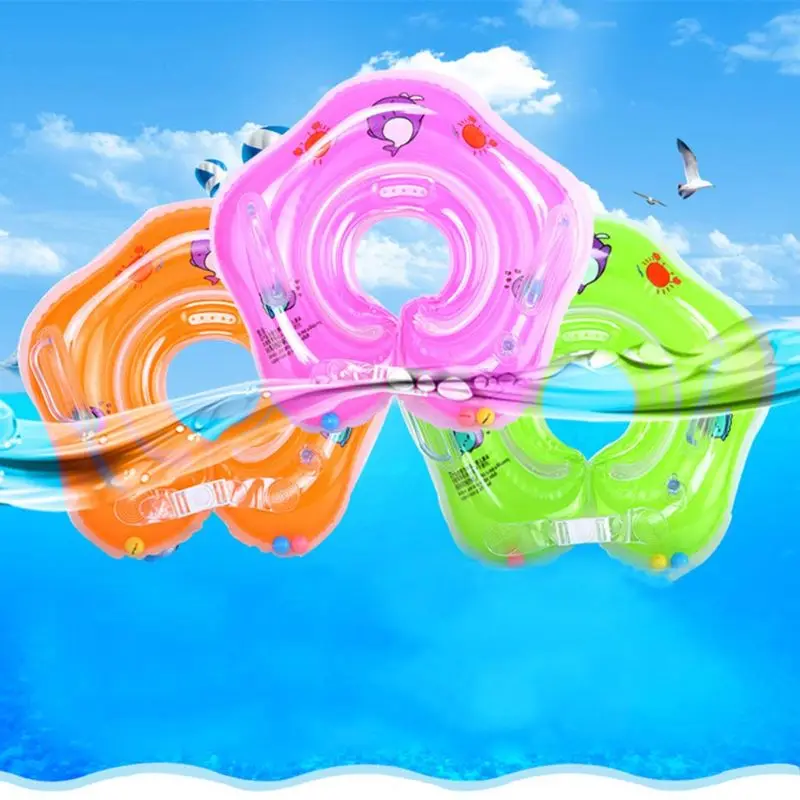 Детский Надувной круг для плавания, плавательный круг для шеи, детский банный инструмент для новорожденных, безопасная помощь