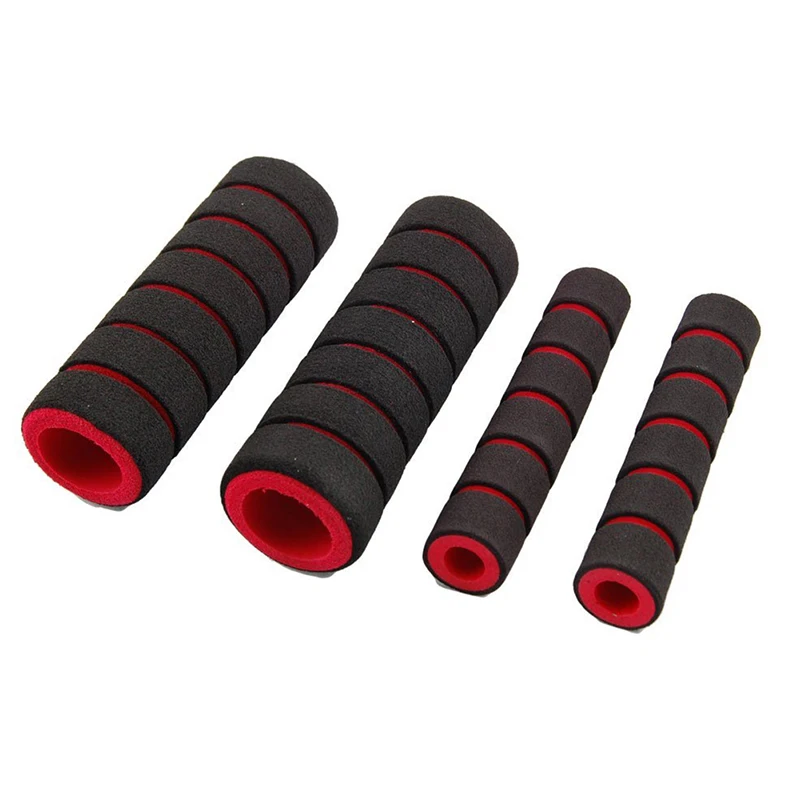 

Black Red Non-slip Foam Bicycle Handlebar Grips 4 Pcs