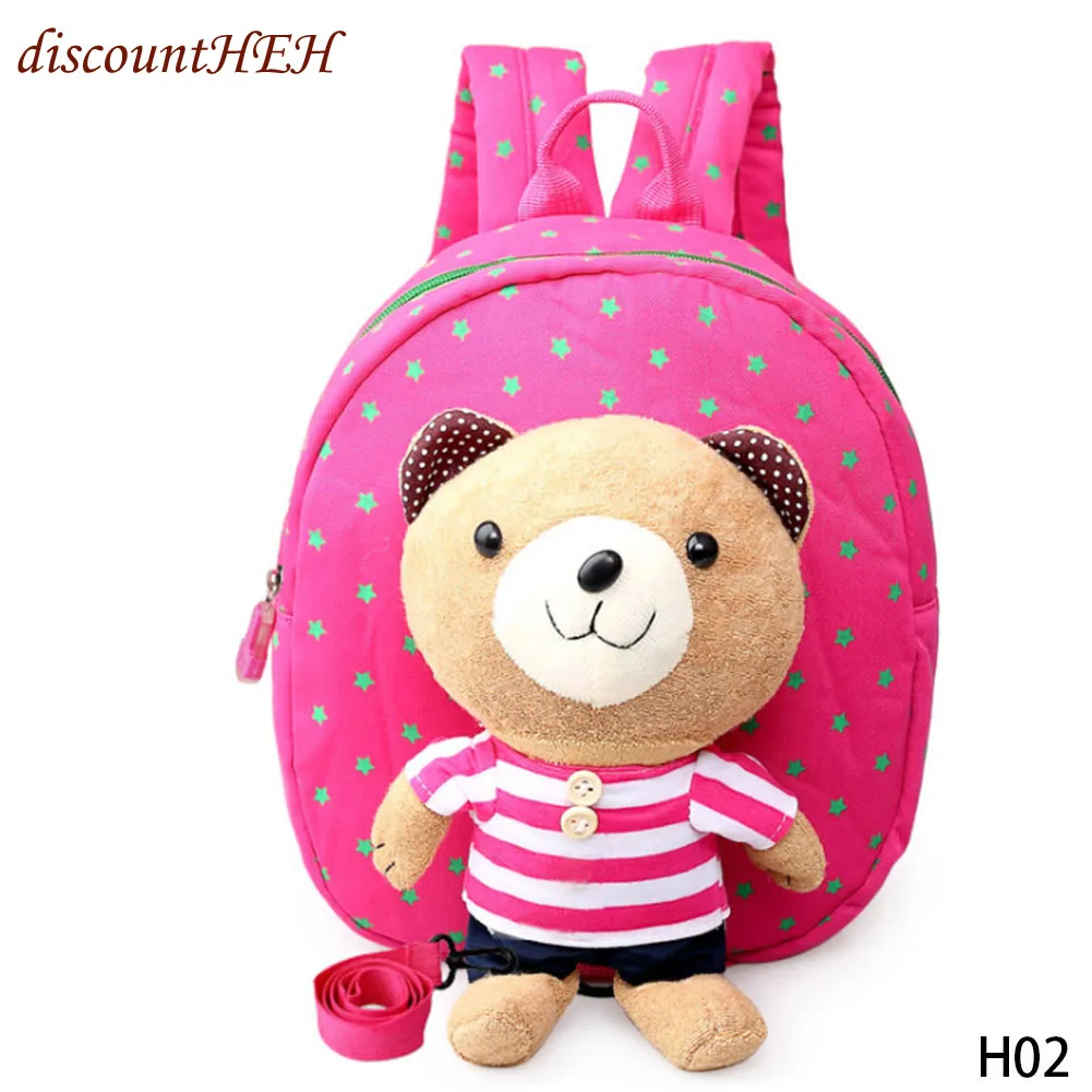 

2018 Children Cute Cartoon Toys Bear Ribbons Bow Mochila School Bags Backpack Kindergarten Girls Boys Kid Backpack