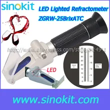 Оптовые продажи освещенные дешевле Вино рефрактометр Брикса-ZGRW-25ATC