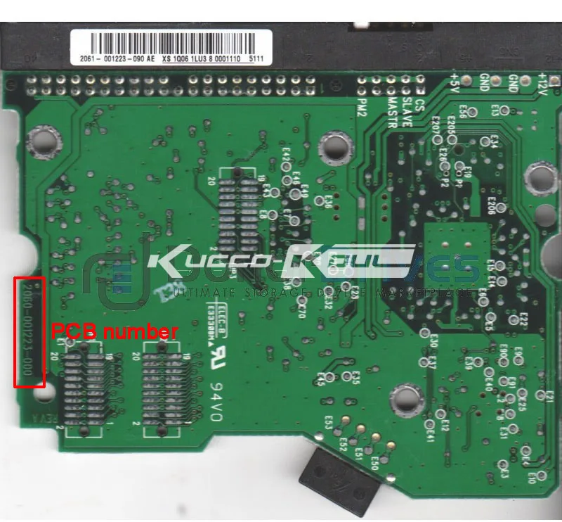 

HDD PCB logic board 2060-001223-000 REV A for WD 3.5 IDE/PATA hard drive repair data recovery