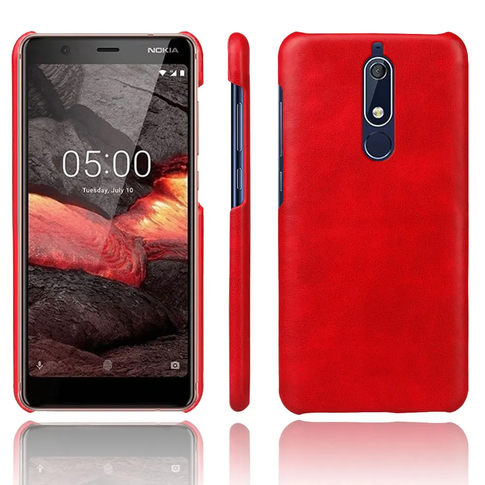 For Nokia 5.1 Case 6 Colors Available Phone Cases For Nokia 5.1 Black Brown Leather Case For Nokia5.1 Back Covers Coque DropShip (12)