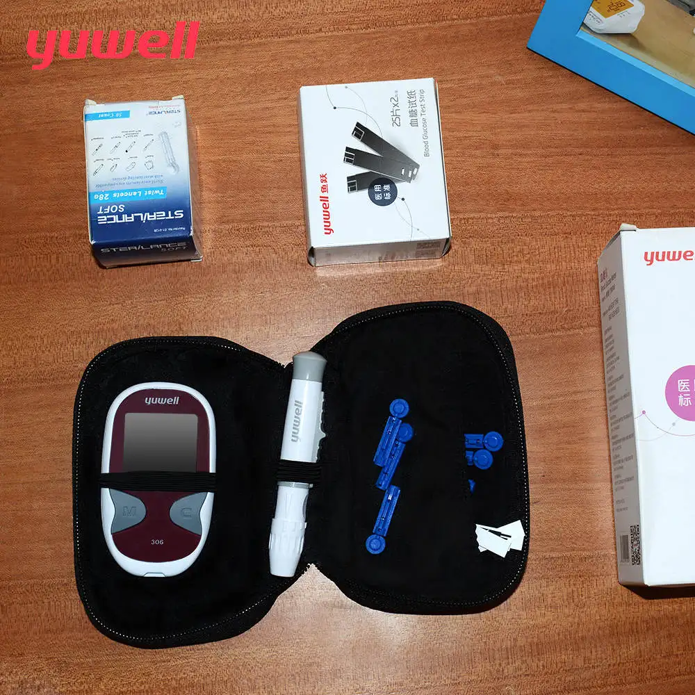 

yuwell Blood Glucose Meter Diabetic Glucometer Monitor With 50Pcs Glucometer Test Strips Blood Sugar Meter Diabetes Medical