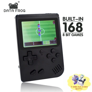 

DATA FROG Retro Mini Video Game Console Built In 168/200 Game 8 Bit 3.0 Inch Games AV Out Portable Handheld Game Gift For Kid
