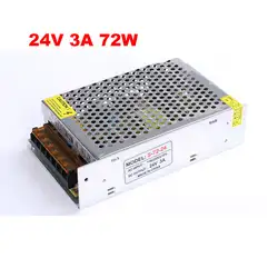 Ac/dc 24 V 3A 72 W Светодиодный источник питания светодиодный драйвер, DC24V алюминиевый AC 110 V ac 220 V до 24 V трансформатор света для Светодиодная лента