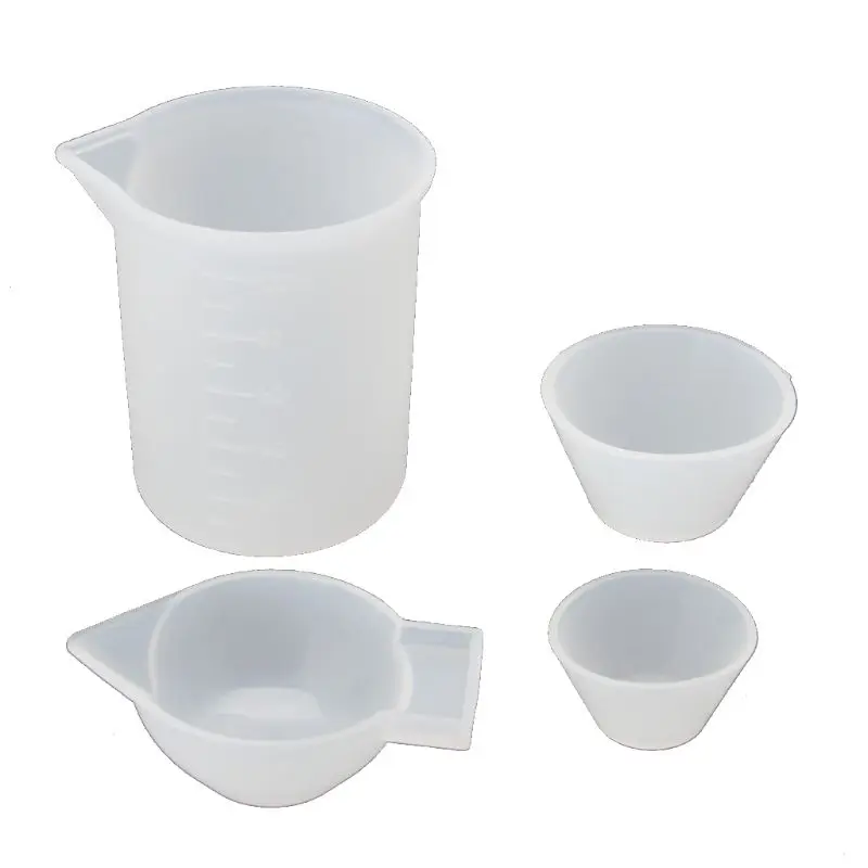 

4Pcs Silicone Mixing Cups Measuring Cups 100ml 10ml DIY Resin Jewelry Tools Kit