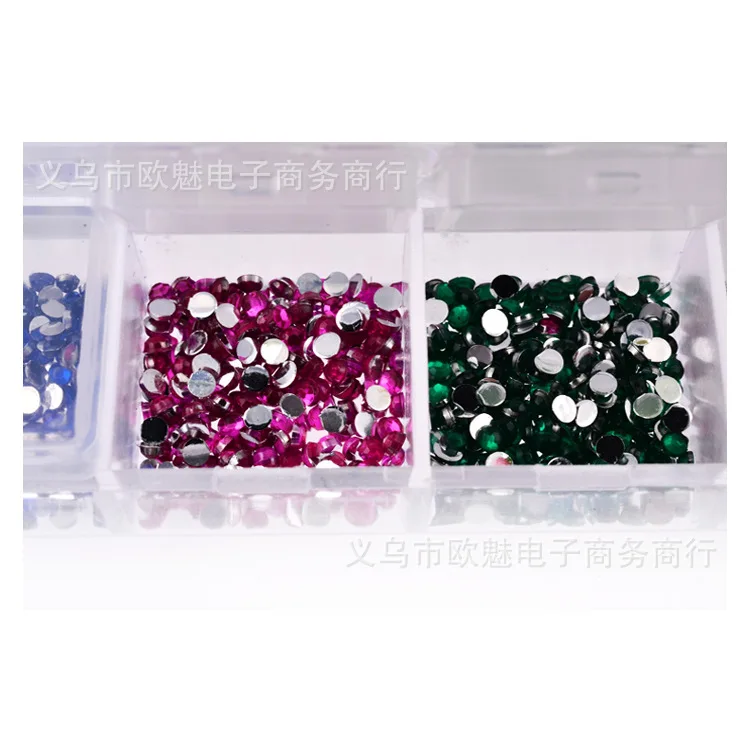 2500 piezas 2mm decoración de uñas de cristal acrílico redondo coloridos brillos diamantes de imitación DIY accesorios de uñas 2500 piezas 2mm decoración de uñas de cristal acrílico redondo coloridos brillos diamantes de imitación DIY accesorios de uñas