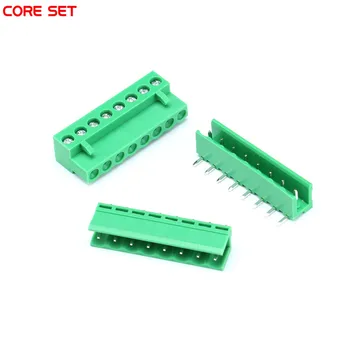 

10sets 2P/3P/4P/5P/8P HT5.08 Kit 300V 10A Pluggable Terminal Block Connector 5mm Pitch with 2 species socket