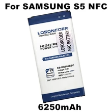 Losoncoer 6250 мА/ч EB BG900BBC Батарея для samsung S5 аккумулятор NFC I9600 I9602 I9605 G900F
