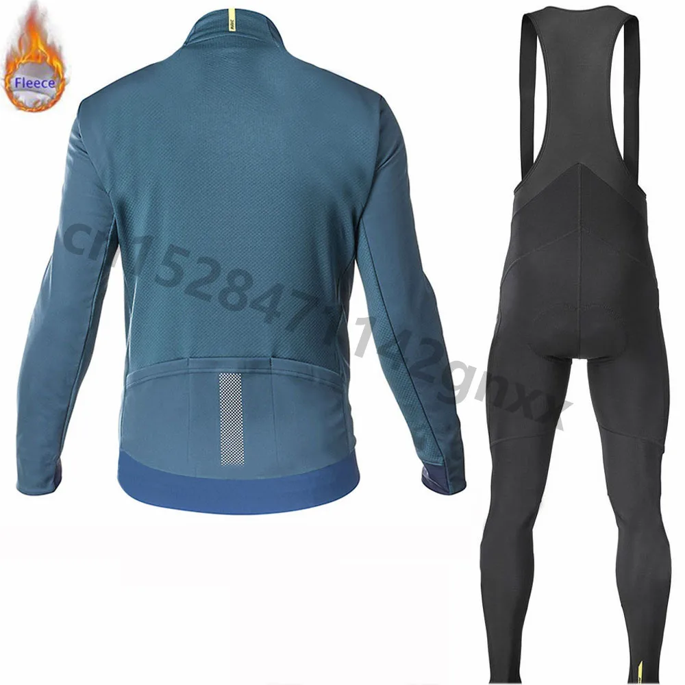 Для велоспорта Mavic Jersey Mens pro team зимний термальный флисовый комплект с длинными рукавами MTB велосипедный костюм, трико Ropa Ciclismo Hombre