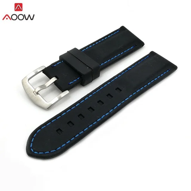 AOOW Generic Watchband Silicone Rubber Watch Strap Bands Waterproof 20mm 22mm 24&hellip;