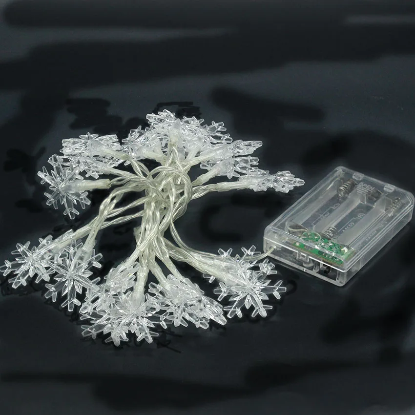 2m 3m 4m 5m 10m 20m LED Snowflake on Batteries Powered Fairy String Lights Indoor Outdoor Garland New year Party Christmas decor 2m 3m 4m 5m 10m 20m LED Snowflake on Batteries Powered Fairy String Lights Indoor Outdoor Garland New year Party Christmas decor