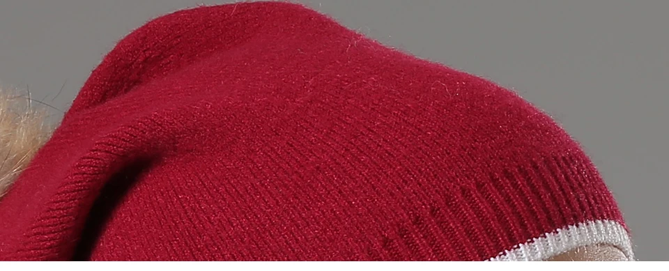 Winter Hats For Women Beanies Knitted Wool Pompon Beanies Female Real Raccoon Fur Pom Poms Hat For Girls 2018 (8)