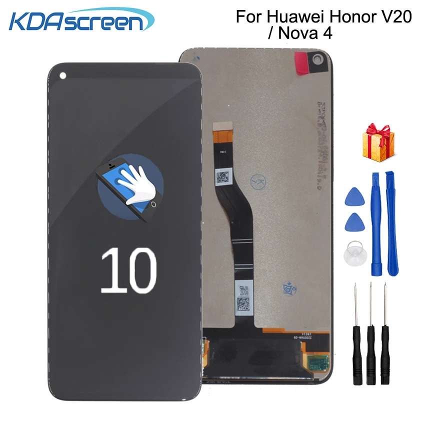 Оригинальный ЖК дисплей для Huawei Honor View 20 V20 дигитайзер сенсорного экрана в сборе