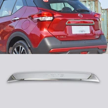 ABS Rear Tail Trunk Lid Molding Cover Trim 1pcs Car Styling For Nissan 17 KICKS mat rear trunk lid cover trim for peugeot 3008 08 2010 2016 cross top polyurethane