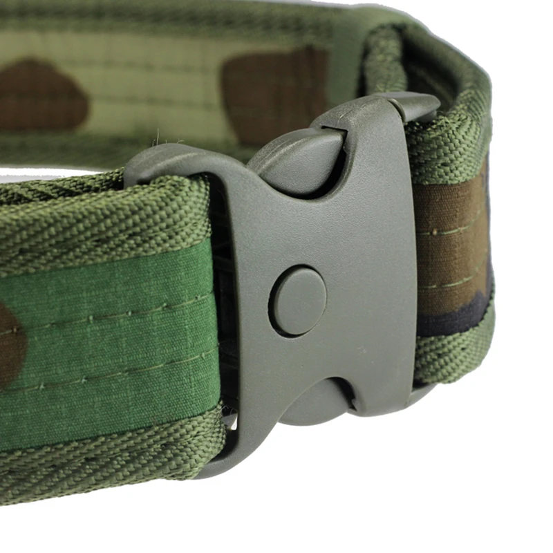

Men Tactical Hunting Belts Luxury New Woodland Camo Waistband Field Belt W1