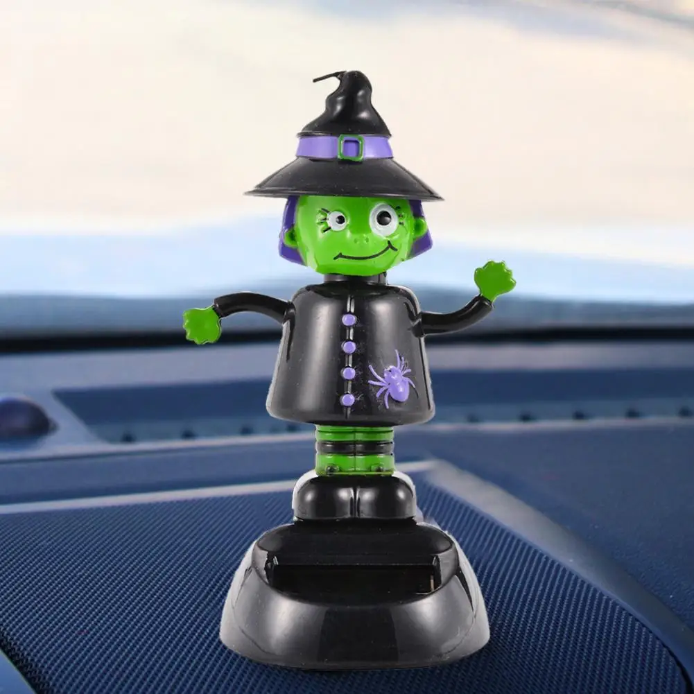 Car Solar Swinging Ghost Shaking Head Doll Halloween Gift For Children Gifts