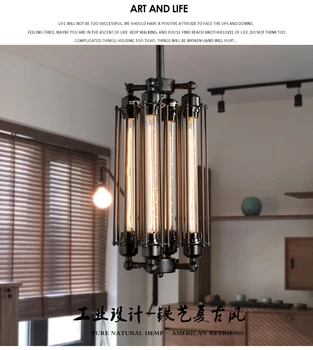

Loft iron pendant light 4 edison bulbs. nightclub industrial Steampunk metal punk lamp. Vintage retro deco Lighting Fixture