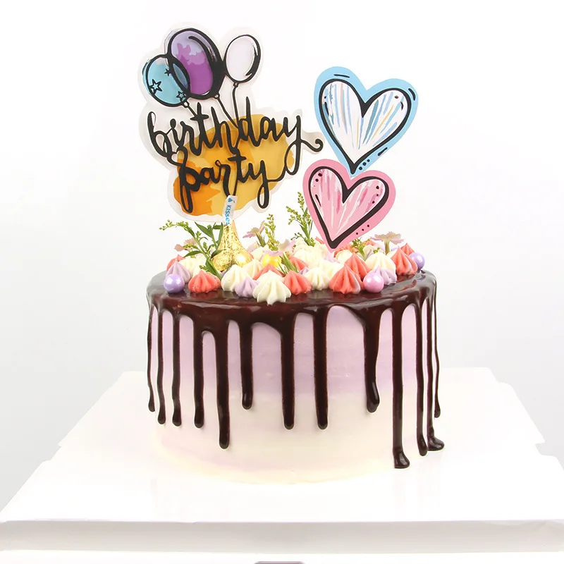 

Air Balloon Happy Birthday Cake Topper Colorful Cake Candle Cupcake Topper For Kids Birthday Party Cake Decorations Baby Shower