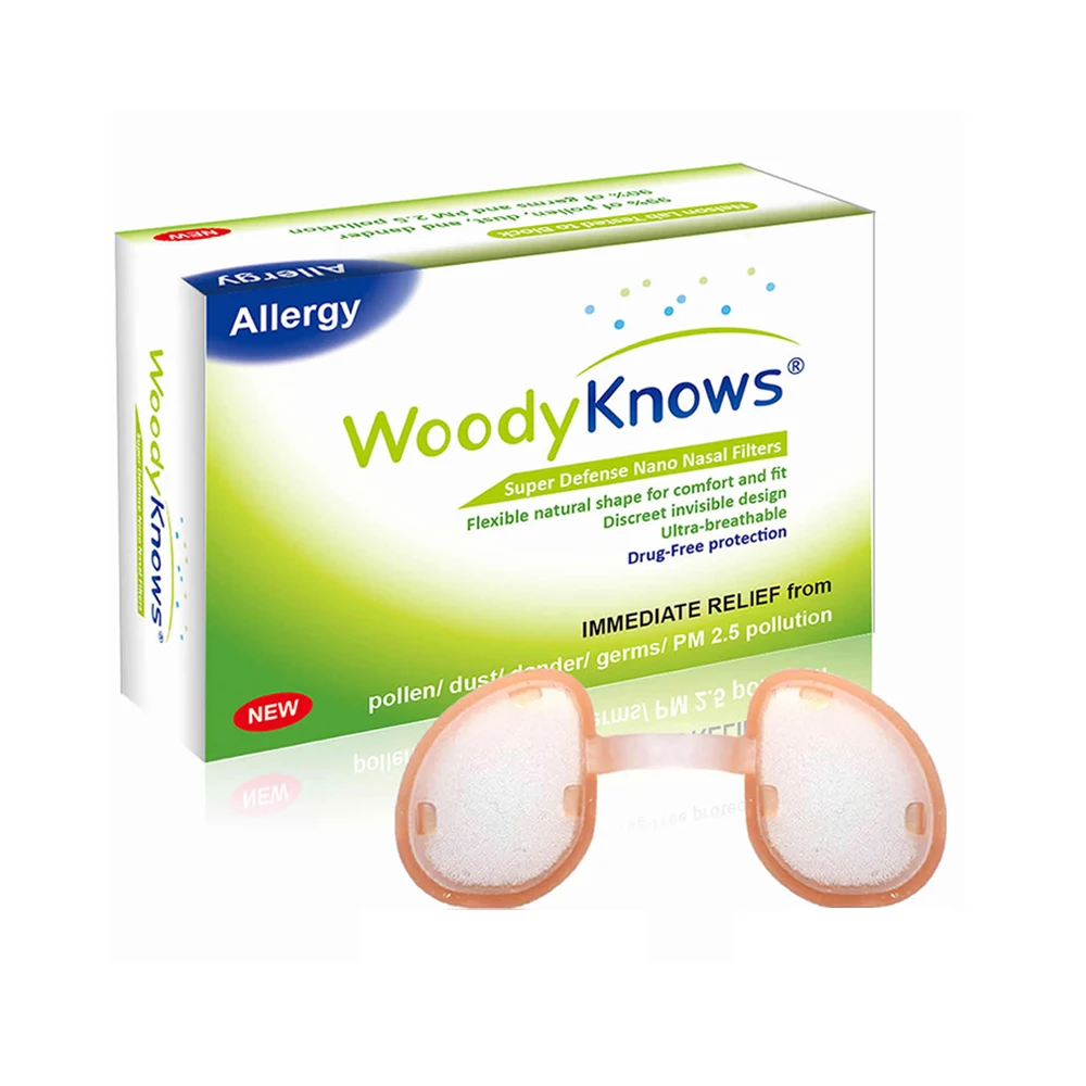 Super Defense Nasal Filters for PM2 5 Pollen Allergy Dust Allergies Relief Nose Masks Air Pollution