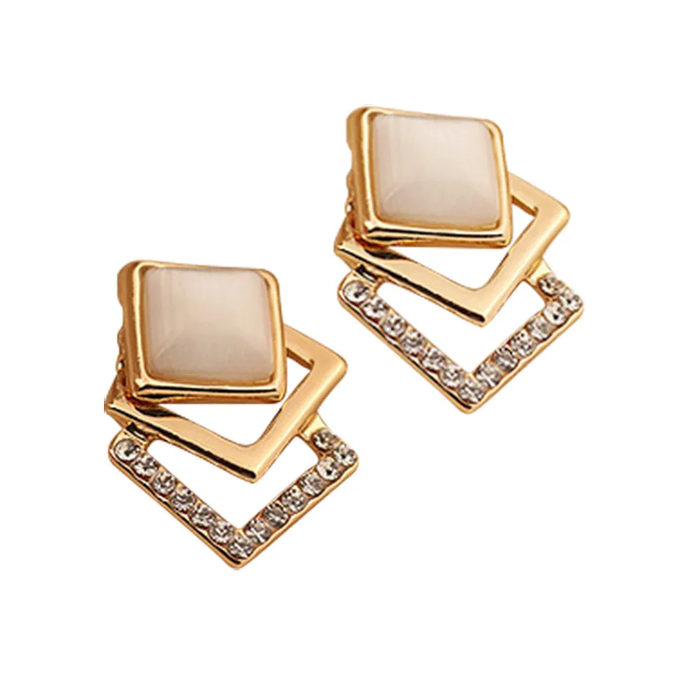 

Zerotime #P8 2019 NEW FASHION Ear Stud Hollow Crystal Jewelry Gold Earrings charm unique elegant design gift hot Free Shipping