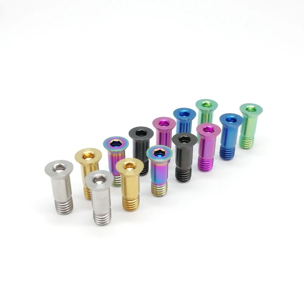 2PCS M5x14.2 Bicycle Rear Derailleur Bolt Titanium Bolt Jockey Wheel