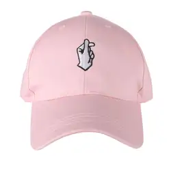 Винтаж Лето жестов вышивка шапки Для женщин Для мужчин Sanpback изогнутые Бейсбол хип-хоп шляпа